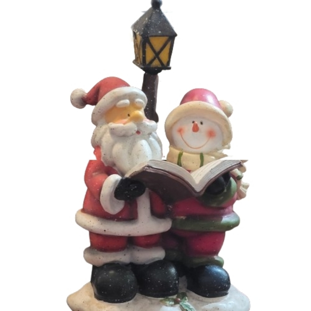Santa And Snowman Ornaments 2"